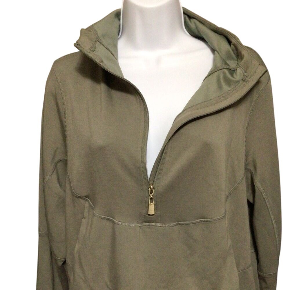 Rachel Zoe Hoodie Women's Size‎ Small Olive Green 1/4 Zip